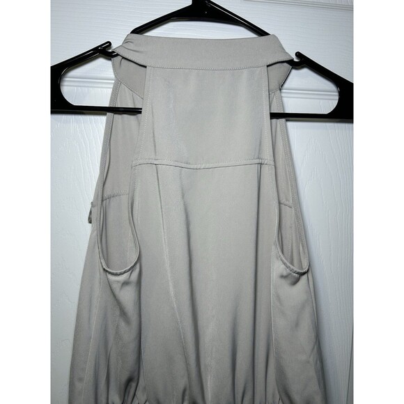 Dress Forum Women’s Sleeveless Utility Jumpsuit Light Khaki Size Small NWOT - Picture 7 of 8
